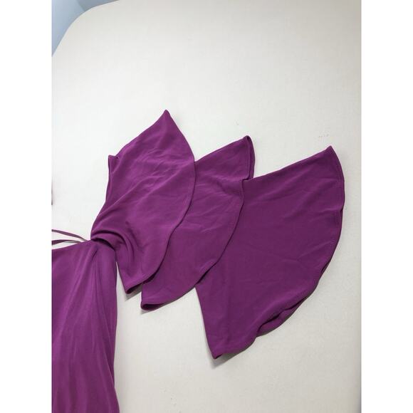 White House Black Market Women Top 3/4 Bell Sleeve Y2K Coastal Beach Boho Sz 12 - Picture 7 of 10